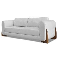 Sofá 2 Lugares Base De Madeira 160cm Izzy S06 Linho Grigio - Mpozenato