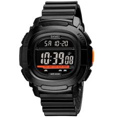 Relógio Masculino Skmei Digital 1657 Preto E Laranja