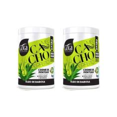 Creme Para Pentear Gota Dourada Oleo Babosa 1000G-Kit C/2Un