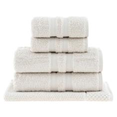Jogo de Toalhas Buddemeyer Algodão Egípcio Gigante Cinza Claro 5 peças