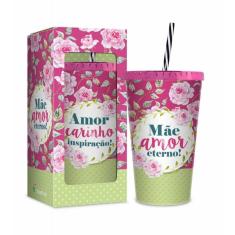 Copo Com Canudo Mae Amor Eterno Brasfoot