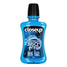 Close Up Enxaguante Bucal Antisséptico Ice Closeup Proteção 360° Fresh Frasco 250Ml