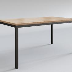 Mesa para Sala de Jantar Estilo Industrial Soul Preto /Amadeirado