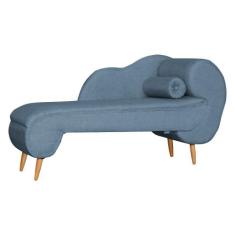 Namoradeira Divã Melissa Lado Esquerdo Linho Cores - DS Estofados, Azu