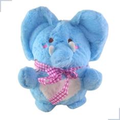 Elefante de Pelúcia Fofo e Macio 21cm Presente - Apoema, Azul