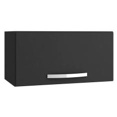 Armário Aéreo De Cozinha 1 Porta Preto Fosco - Ajl