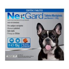 Nexgard Contra Pulgas E Carrapatos Para Cães De 4,1 A 10Kg 3 Tabletes