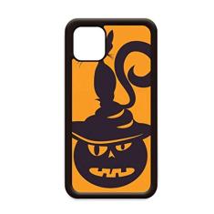 Capa Pumpkin Monster Hat Cat Halloween para iPhone 12 Pro Max para Apple Mini Mobile Case Shell