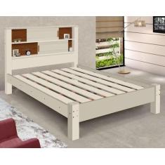 Cama Casal Veneza Off White E Naturalle Carmolar