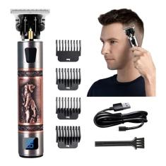 Aparador de cabelo LCD sem fio com 4 pentes limitados e carregamento USB