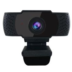 Webcam 1080P HD com microfone embutido e foco automático