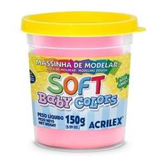 Massinha Soft Baby Colors Com 6 150G Acrilex Art Kids