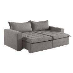 Sofá Cama 5 Lugares Retrátil e Reclinável Linho M-184 Martins