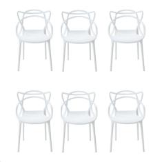 Conjunto de 6 Cadeiras Allegra Branca