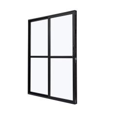 Porta de Aluminio Balcão 210x160cm 2 Folhas com Vidro Liso e Batente 7,9cm Cristal Ramassol