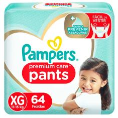 Fralda Calça Pampers Premium Care Pants Xg 64 Unidades