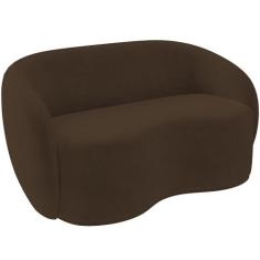 Sofá 3 Lugares 160cm Sala de Estar Living Oscar K01 Veludo Marrom - Ly