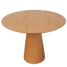 Mesa De Jantar Cone 110cm Base Freijó Tampo Freijó