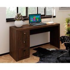 Mesa De Computador Me4102 3 Gavetas Rústico - Tecno Mobili