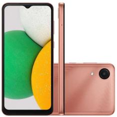 Smartphone Samsung Galaxy A03 Core 32GB 4G Wi-Fi Tela 6.5'' Dual Chip 2GB RAM Câmera 8MP + Selfie 5MP - Cobre