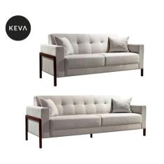 Conjunto de Sofá 2 e 3 Lugares Kivik Copenhague Algodão Bege - Keva