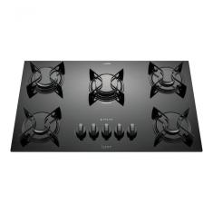 Cooktop 5 Bocas Preto Com Mesa De Vidro Atlas U Top Bivolt