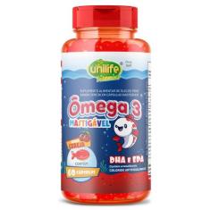 Ômega 3 Kids Mastigável Unilife Cereja 60 cápsulas