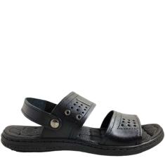 Sandalia Papete Casual Masculino Couro Amortech Pegada 131225