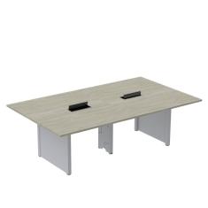 Mesa de Reunião 2400x1200 Mrcpb2412pp Nogueira Casablanca/Cinza