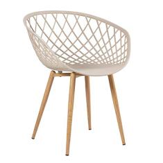 Cadeira Clarice Nest com apoio de braços - Sidera - Nude