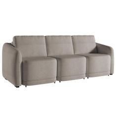 Sofá Cama Casal Para Sala 276cm Polska Z08 Boucle Bege Escuro - Mpozenato