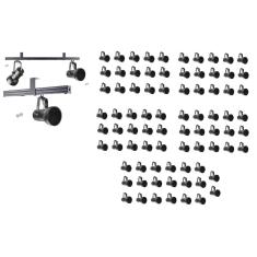 Kit 80 Spot Trilho Perfilado Eletro calha Par20 Bulbo OL7