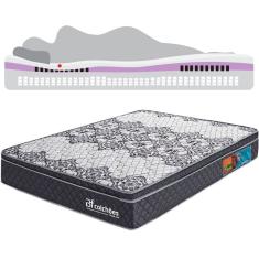 Colchão King Molas Ensacadas Com Pillow de Tecnologia Tridimensional Ortopédica Relax bf Colchões 193x203x21cm