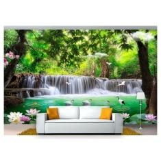 Papel De Parede Cachoeiras Animais Pássaros 3D Xch02 3M² - Você Decora
