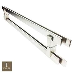 Puxador Para Portas Duplo em Aço Inox 304 Modelo Aquarius Escovado para portas: pivotantes/madeira/vidro temperado/porta alumínio e portões