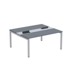 Mesa Plataforma Dupla com Pé de Aço para Coworking 160X140/2P PDC16/14/2P Grafito/Cinza