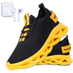Tenis Esportivo Academia Conforto Masculino + Fone Sem Fio-Masculino
