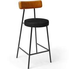 Banqueta Baixa Cozinha Sala Jantar Bancada Milão L02 material sintétic