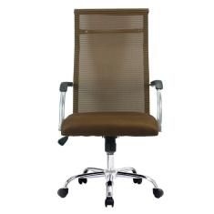 Cadeira de Escritório Esteirinha Tela Mesh Base Cromada com Rodinha Fortt Salta Marrom - CEF04-P
