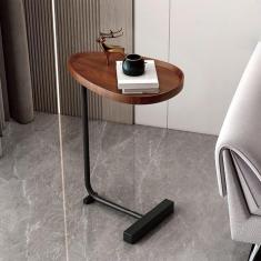 Mesa final C Mesas de sofá - Mesa lateral moderna com pernas de metal em forma de C para sala de estar - Mesa lateral pequena Mesa de cabeceira para quarto - Mesa de bandeja de sofá para bra