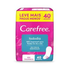 Carefree Protetor Diário Todo Dia Sem Perfume 40 Unidades