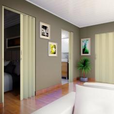 Porta Sanfonada Pvc Polifort 210cmx70cm Bege