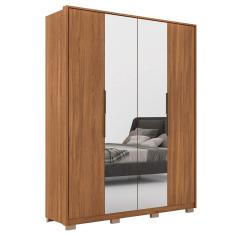 Guarda Roupa Casal Com Pés 4 Portas 2 Com Espelhos Attore D02 Amendola Touch - Mpozenato