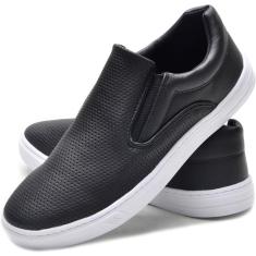 Tênis Sapatênis Masculino Slip On Casual Cano Baixo Polo Plus-Masculino