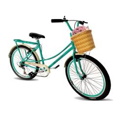 Bicicleta Aro 26  tipo ceci cesta tipo vime 6 marchas mary