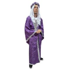 Fantasia Adulto Rei Mago Belchior Luxo Com Acessórios Tamanho U