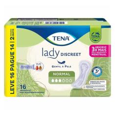 Absorvente Tena Lady Discreet Normal para Incontinência Urinária Leve 16 e Pague 14 Unidades