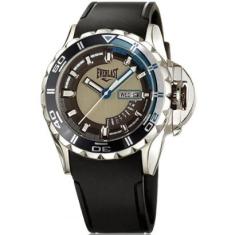 Relógio Pulso Everlast Masculino Aço Calendário E236-Masculino