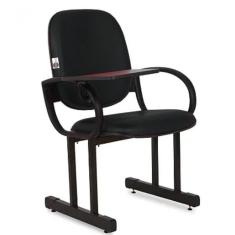 01 Cadeira Para Auditório Com Prancheta Linha Dallas Auditório Preto