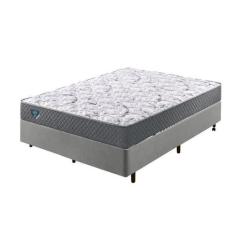 Cama Box Casal Reforçado 138x188x38cm e Colchão Adapto Molas Ensacadas